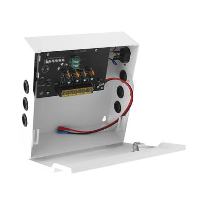 Fuente de Poder Profesional de 12 Vcc @ 4 A / Soporta 4 Cámaras / Capacidad de Batería de Respaldo (No Incluída) / Voltaje de Entrada 96-264 Vca