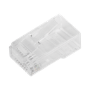 Bote con 100 Plugs Pass Through RJ45 Cat6 sin Blindaje, Chapado de Oro a 30 Micras para Durabilidad Extrema