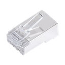 Bote con 100 Plugs Pass Through RJ45 Cat6 Blindado Chapado de Oro a 30 Micras para Durabilidad Extrema