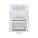 Bote con 100 Plugs Pass Through RJ45 Cat6 Blindado Chapado de Oro a 30 Micras para Durabilidad Extrema