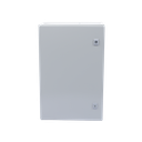 Gabinete de Acero IP66 Uso en Intemperie (400 x 600 x 250 mm) con Placa Trasera Interior Metálica y Compuerta Inferior Atornillable (Incluye Chapa y Llave T).