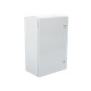 Gabinete de Acero IP66 Uso en Intemperie (400 x 600 x 250 mm) con Placa Trasera Interior Metálica y Compuerta Inferior Atornillable (Incluye Chapa y Llave T).