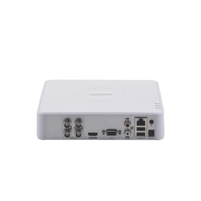 DVR 4 Canales TurboHD + 1 Canal IP / 2 Megapixel (1080p) Lite / Acusense Lite (Evita Falsas Alarmas) / Audio por coaxitron / 1 Bahía de Disco Duro / H.265+ / Salida de Vídeo Full HD
