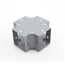Derivación "X" 100 X 100 mm, fabricado en lámina de acero al carbón