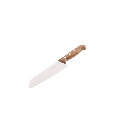 Cuchillo Santoku Wood de 17 cm, Filo con Corte Recto, Estilo Japonés