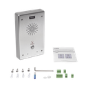 Intercomunicador IP, 2 líneas SIP, 2 relevadores con 2 botónes para llamada, anti-vandálico, IP65 e IK10, PoE