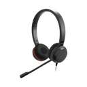 Jabra Evolve 30 Duo con conexión USB / 3.5mm, micrófono con cancelación de ruido y controlador en el cable con botones e indicadores LED (5399-829-309)