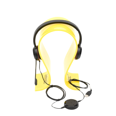 Jabra Evolve 30 Duo con conexión USB / 3.5mm, micrófono con cancelación de ruido y controlador en el cable con botones e indicadores LED (5399-829-309)