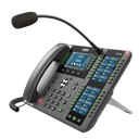 Teléfono empresarial IP hasta 20 lineas SIP, micrófono exterior, 106 botones DSS, Bluetooth integrado para diademas, puertos Gigabit, soporta recepción video, PoE