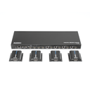 MATRICIAL Y EXTENSOR DE VIDEO HDMI 4 x 4 / 4 Entradas HDMI / 4 Salidas HDMI Loop / 4 Salidas RJ45 para Extender la señal 40 metros por salida  /  1080 @ 60Hz / Conmutación por RS232, Control Remoto o Ethernet.