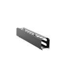 Organizador de Cables Horizontal de 2U para Rack de 19" con Cubierta Metálica