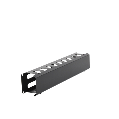 Organizador de Cables Horizontal de 2U para Rack de 19" con Cubierta Metálica