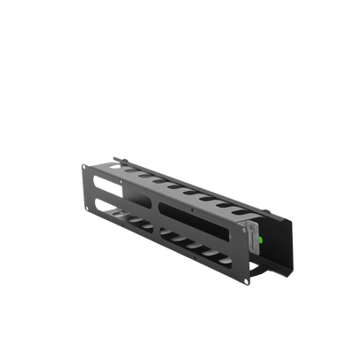 Organizador de Cables Horizontal de 2U para Rack de 19" con Cubierta Metálica
