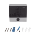 Mini video Intercomunicador para hotelería y hospitales, con diseño elegante, PoE, cámara 1Mpx, 1 botón, 1 relevador integrado de salida y entrada.