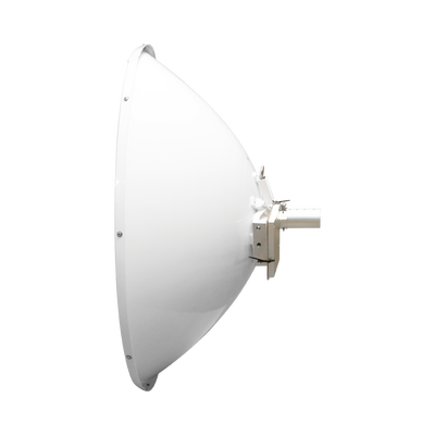 Antena Direccional de Alto Rendimiento/ Parábola profunda para mayor aislamiento al ruido  / 3 ft / 4.9 a 6.1 GHz / Ganancia de 32.1 ± 1 dBi / Soporte de acero inoxidable / polaridad en 90 ° y 45 ° / Incluye montaje.