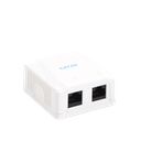 Caja de Pared con 2 Puertos, Incluye 2 Jacks UTP Cat6A