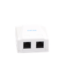 Caja de Pared con 2 Puertos, Incluye 2 Jacks UTP Cat6A