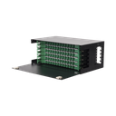 Distribuidor de Fibra Óptica con Bandejas Deslizables, Vacío, 19 Pulgadas, Acepta 72 Adaptadores LC Duplex o LC Simplex o 72 SC Simplex, 4U