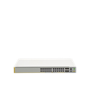 Switch inteligente de distribución o core, Stackeable, Capa 3, 24 x 1000 Mbps + 4 x SFP+ 10 G, Doble fuente de alimentación redundante