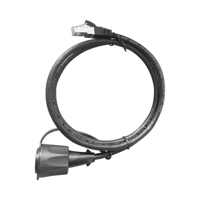 Cable de Parcheo Industrial Cat6 Blindado (FTP) con protección contra agua (IP67) en un extremo, 1 metro