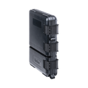 Caja de Distribución de Fibra Óptica para 24 Empalmes, con 8 Acopladores SC/APC Simplex, Exterior IP55, Color Negro
