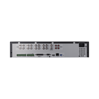 DVR 16 Canales Analogicos + 2 canales IP hasta 8 Megapixel / Soporta 4 Tecnologías (AHD, TVI, CVI, CVBS) / Hasta 8 HDDs / Entradas y Salidas de Audio y Alarma