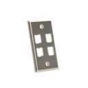 Placa de Pared Vertical, de Acero Inoxidable, Salida Para 4 Puertos Mini-Com