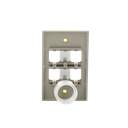 Placa de Pared Vertical, de Acero Inoxidable, Salida Para 4 Puertos Mini-Com