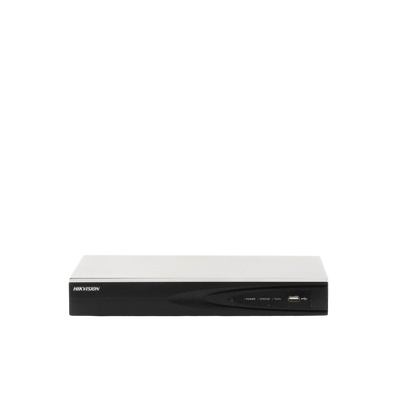 NVR 8 Megapixel (4K) (Compatible con Cámaras ACUSENSE) / 4 canales IP / 4 Puertos PoE+ / 1 Bahía de Disco Duro / Salida de Vídeo en 4K / 300 Metros PoE Modo Extendido