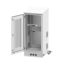 Gabinete de Piso para Exterior con Ventiladores y Termostato con Rack de 19" de 16 U + Espacio para Baterías, Se envía el Gabinete Armado.
