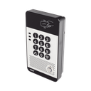 Audio Portero IP con 2 líneas SIP, relevador integrado, teclado numérico y lectora de tarjetas RFID para control de acceso, PoE