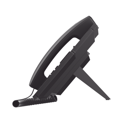 Teléfono IP empresarial para 2 lineas SIP con pantalla LCD, Códec Opus, conferencia de 3 vías, PoE.