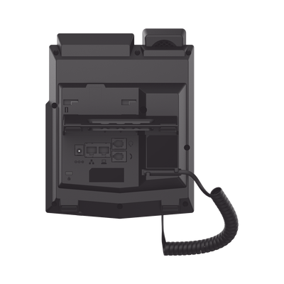 Teléfono IP empresarial para 2 lineas SIP con pantalla LCD, Códec Opus, conferencia de 3 vías, PoE.