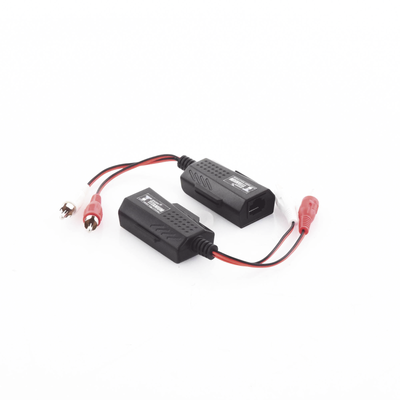 Balun Extensor de audio analogo estereo RCA a RJ45  / Distancia 800 mts/  Cable CAT5-6 / Conector 100% COBRE / protección TVS, Calidad PREMIUM