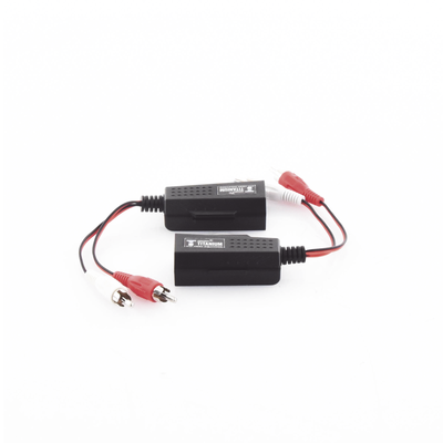 Balun Extensor de audio analogo estereo RCA a RJ45  / Distancia 800 mts/  Cable CAT5-6 / Conector 100% COBRE / protección TVS, Calidad PREMIUM