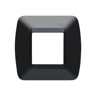 Embellecedor EGI 1 Modulo Para Caja Universal. Negro