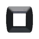 Embellecedor EGI 1 Modulo Para Caja Universal. Negro