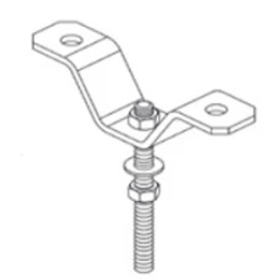 Clip U para fijar barra roscada de  1/2" (13 mm).