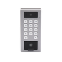 Lector Biometrico con Teclado para Exterior Antivandálico IP65 & IK09 con función de Videoportero Multiapartamento /  Huella, Tarjeta, Código QR, PIN o App HikConnect  / Cámara 2 MP compatible con NVRs / Soporta biom