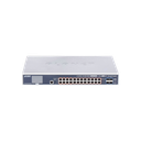 Switch Administrable Capa 3, 24 Puertos Gigabit 802.3bt, Hasta 600 W, 4 Puertos 10 G SFP+, Con Pantalla Táctil para Configuración Básica