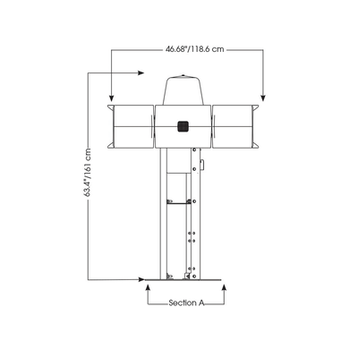 Placa de montaje para techo en Sirena ECLIPSE8