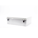 Gabinete de Plástico ABS, Uso en Intemperie IP66 (350 x 460 x 160 mm) Cierre por Broche Inoxidable y Permite Cerrado con Candado y Llave (Perno 5mm) No Incluido