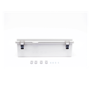 Gabinete de Plástico ABS, Uso en Intemperie IP66 (350 x 460 x 160 mm) Cierre por Broche Inoxidable y Permite Cerrado con Candado y Llave (Perno 5mm) No Incluido