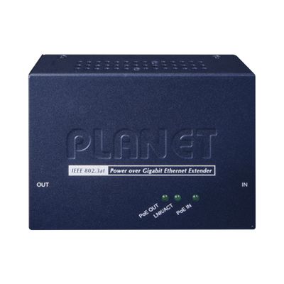 Extensor PoE+ / Hasta 100 m / Entrada PoE+ Gigabit 802.3 at y Salida PoE+ Gigabit 802.3 af / at / Interior