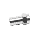Conector F Macho, Plegable de Doble Blindaje para cable RG-59, Cuerpo de Bronce Niquelado.