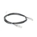 Cable de Parcheo Slim UTP Cat6 - 1.5 Metros (4.92 Pies) Negro Diámetro Reducido (28 AWG)