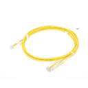 Cable de Parcheo Slim UTP Cat6 - 2 Metros (6.56 Pies) Amarillo Diámetro Reducido (28 AWG)