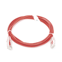 Cable de Parcheo Slim UTP Cat6 - 3 Metros (9.84 Pies) Rojo Diámetro Reducido (28 AWG)