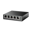 Switch PoE No Administrable de Escritorio / 5 puertos 10/100 Mbps / 4 puertos PoE af / Presupuesto 41 W / Modo extensor PoE hasta 250 metros / Calidad video prioritaria