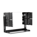 Rack Abierto de montaje en Pared, de 19in, 5 Unidades de rack, Profundidad Ajustable (8" a 12") con Charola de Uso Múltiple.